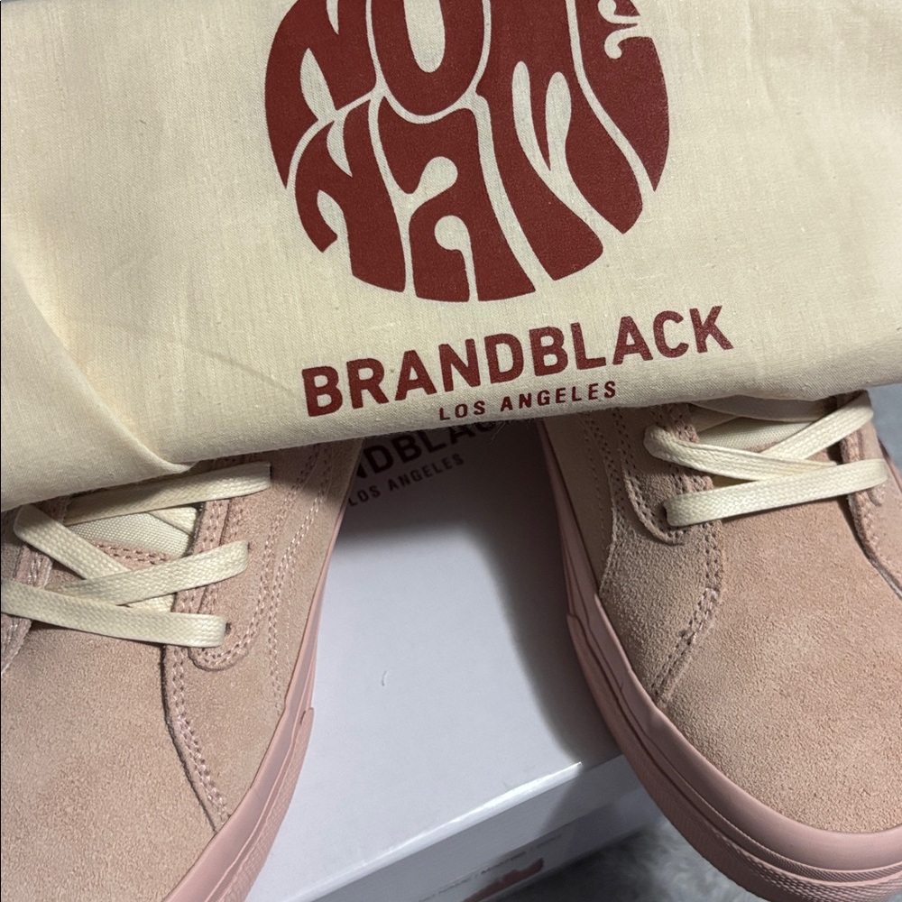 Brandblack Men's. Pink Suede Sneakers - Picture 4 of 6